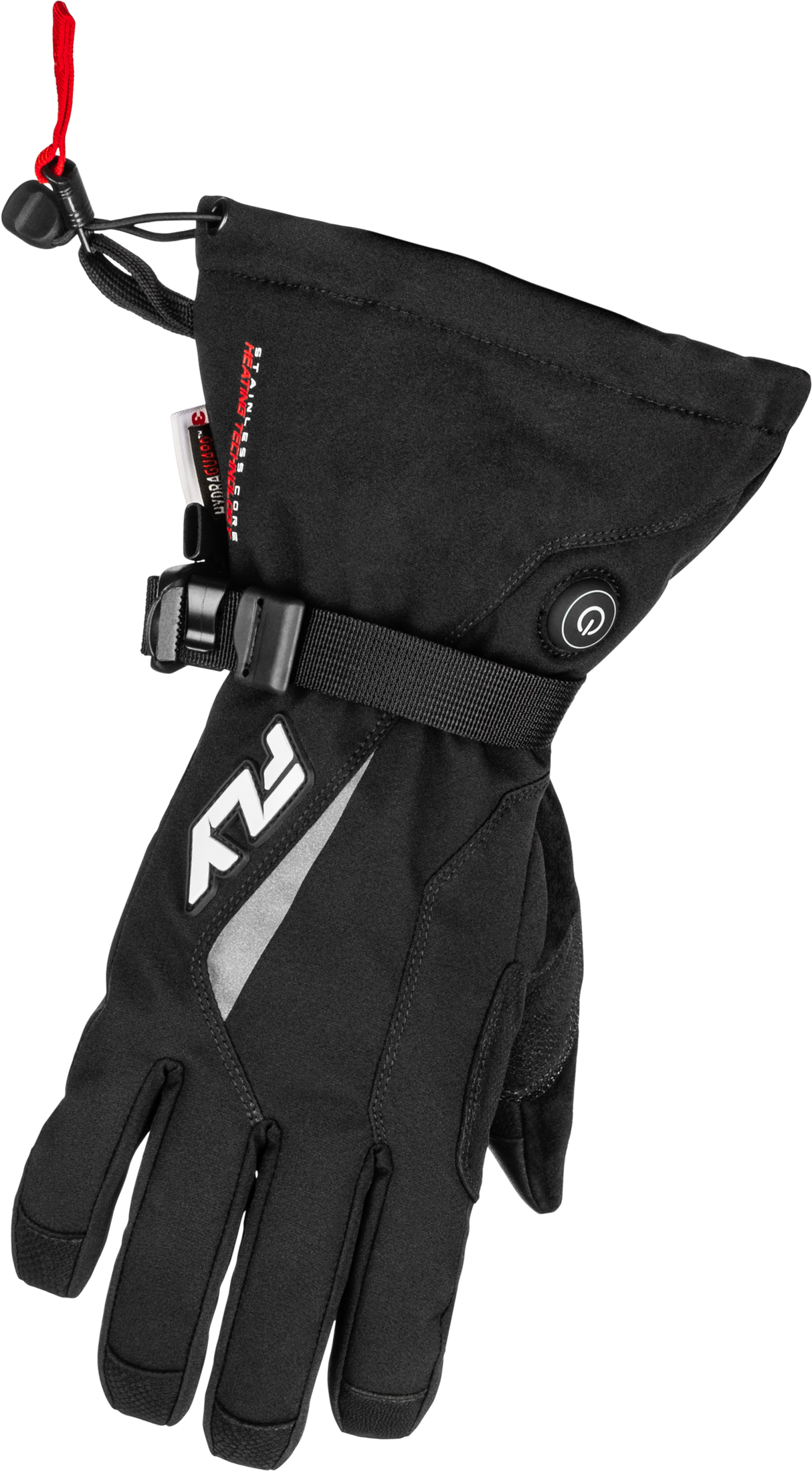 Fly Racing Title Heated Gauntlet Gloves in Black – Youth Large for Motorcycle and ATV Riders