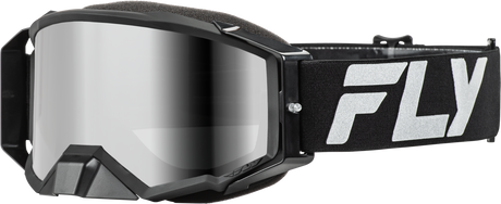 Fly Racing Zone Elite Goggle Black/Silver with Silver Mirror Smoke Lens – Fits Off-Road Motorcycles & ATV Helmets