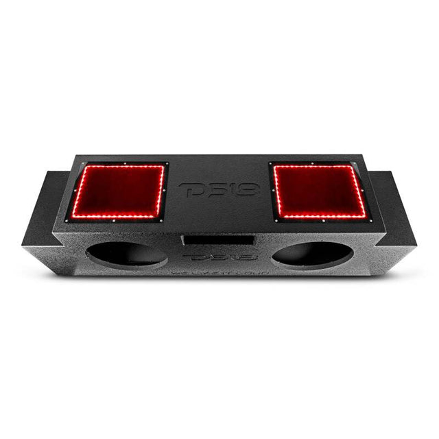 DS18 JSUB.2 Jeep JKU/JLU Subwoofer Enclosure with Dual 12-inch Down-Firing Subwoofers and LED Lights