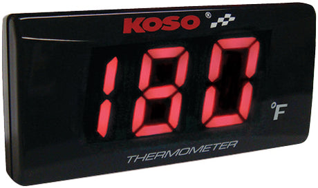 KOSO Super Slim Water Temperature Gauge with Blue Backlight – Fits Honda Civic, Toyota Corolla, Ford Mustang, and More – Part BA024R10