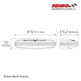 KOSO HB041000 GT 06 LED Brake and Taillight with Red Lens for Motorcycle and ATV