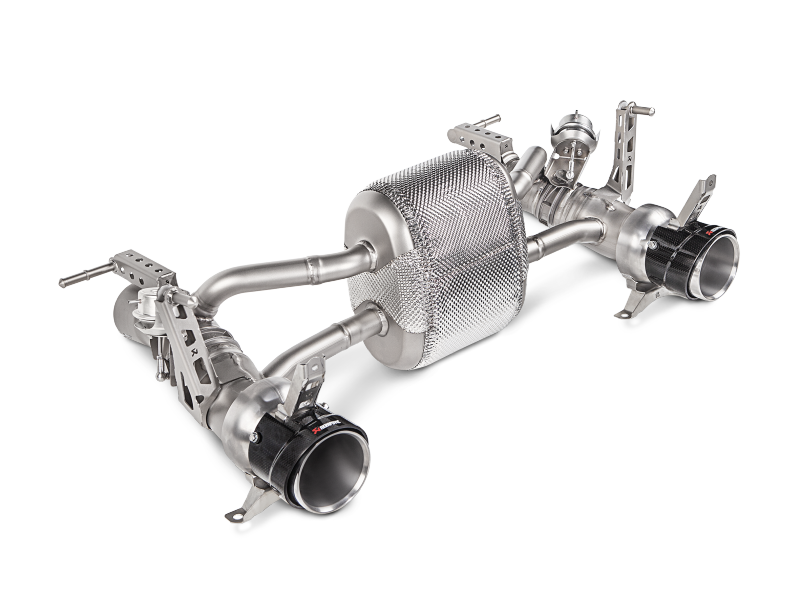 Akrapovic Slip-On Line Exhaust for Ferrari 488 GTB & Spider (Titanium with Carbon Tips) - Part MTP-FE488H
