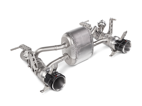 Akrapovic Slip-On Line Exhaust for Ferrari 488 GTB & Spider (Titanium with Carbon Tips) - Part MTP-FE488H