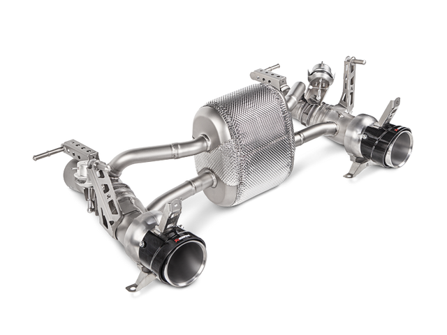 Akrapovic Slip-On Line Exhaust for Ferrari 488 GTB & Spider (Titanium with Carbon Tips) - Part MTP-FE488H