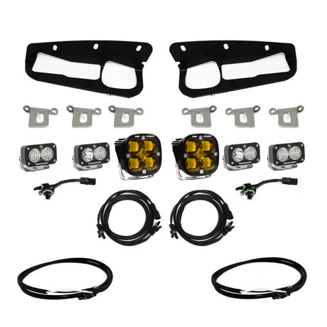 Baja Designs 2021+ Ford Bronco Amber SAE Fog Pocket Kit with Upfitter – Superior Visibility and Easy Installation