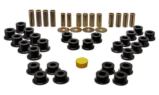 Energy Suspension 11.3106G Rear Control Arm Bushing Set for 1993-1997 Mazda Miata - Black Performance Polyurethane