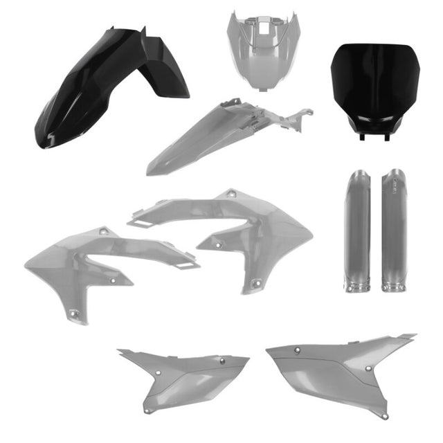 Acerbis 2024 Yamaha YZ250F / 2023+ YX450F/FX Full Plastic Kit with Tank Cover - Black/Gray