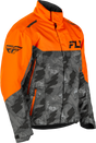 Fly Racing Snx Pro Jacket Orange/Black XL - Waterproof Snowmobile Jacket with Thermal Liner and Safety Features