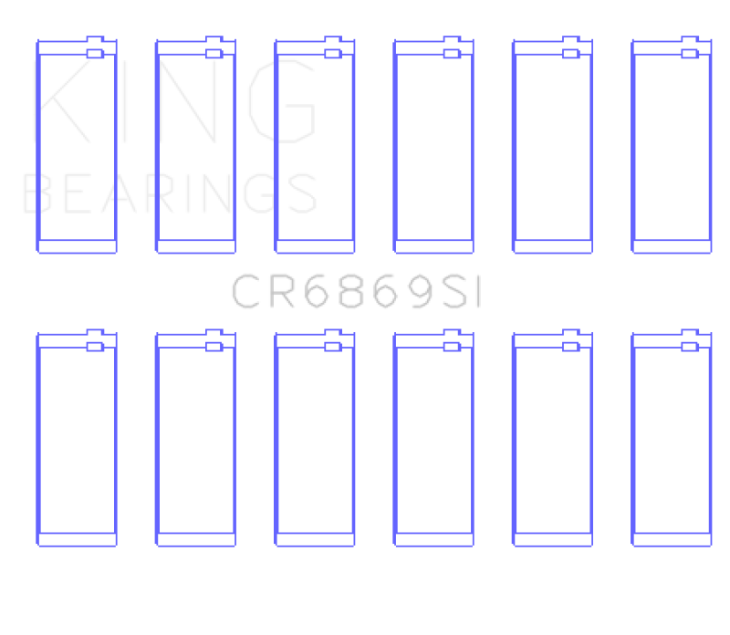 King Engine Bearings Jeep AMC 232CI/242CI/248CI I6 (Size .001) Connecting Rod Bearing Set