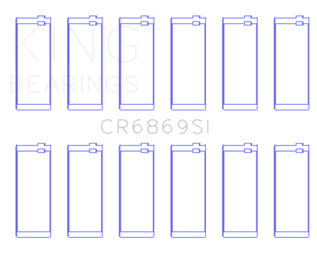 King Engine Bearings Jeep AMC 232CI/242CI/248CI I6 (Size .010) Connecting Rod Bearing Set