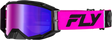 Fly Racing Zone Pro Goggle Pink/Black with Iridescent Red Mirror Lens for Motocross and Off-Road Vehicles