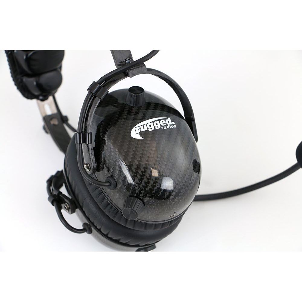 AlphaBass Two Way Radio Carbon Fiber Headset with Premium Bass Speakers (GARAGE SALE)