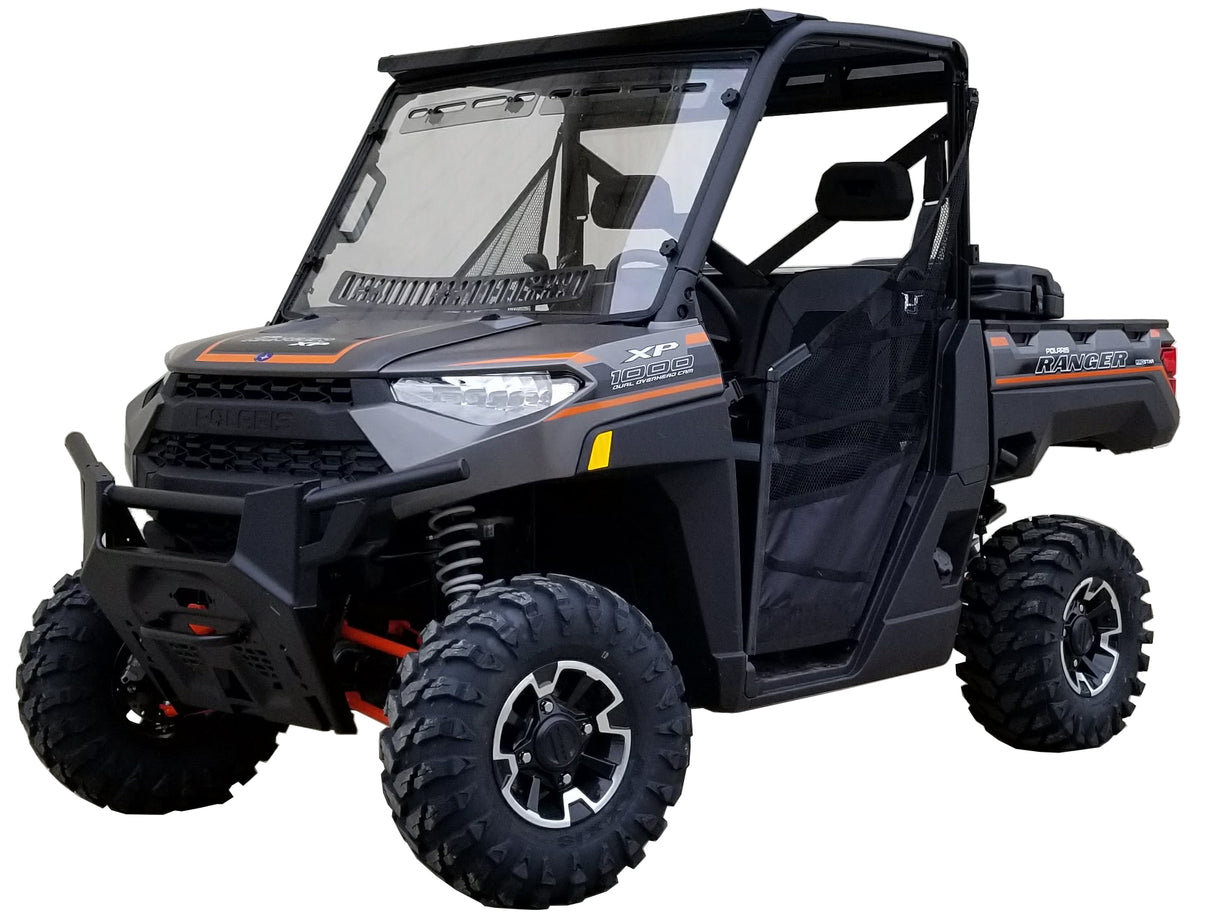 SPIKE Full Windshield Dual Vent for Polaris Ranger XP 900 & 800 Models - Durable Polycarbonate Design with Adjustable Venting