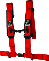 DragonFire Racing H-Style 4-Point Harness with EZ-Adjust and 3-Inch Buckle - Red
