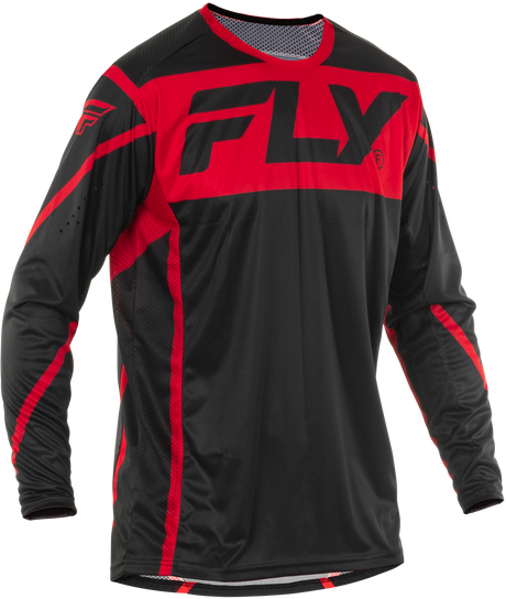 Fly Racing Lite Jersey Black/Red Medium – Breathable Motorcycle Racing Jersey for Off-Road & Motocross Vehicles
