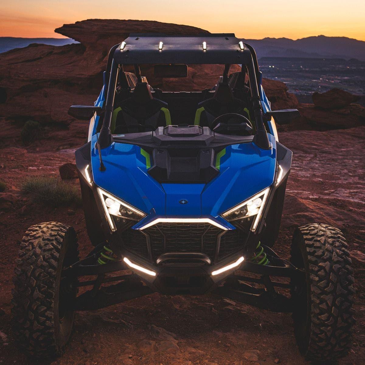 Polaris RZR Turbo R Plug & Play Auto-Cancel Turn Signal Kit with White Running Lights | Ravek