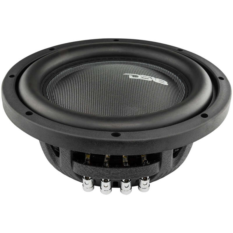 DS18 IXS Series 10-Inch 600W RMS Dual 2 Ohm Fiber Glass Shallow Mount Subwoofer for Car Audio