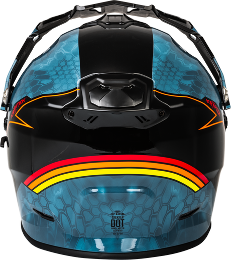 Fly Racing Trekker CW Conceal Motorcycle Helmet with Electronic Shield - Slate, Black & Red for Adventure and Off-Road Vehicles