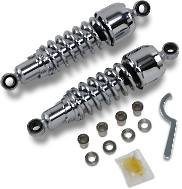 Drag Specialties C16-0131NU Chrome Replacement Shock Absorbers for 11.5-Inch Harley-Davidson Motorcycles
