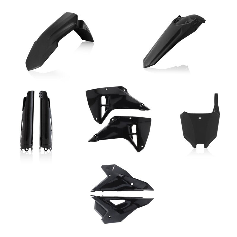 Acerbis 2025 Honda CRF250R/CRF450R Full Plastic Kit - Black | Powersports Replacement Body Panels for Off-Road Motorcycle