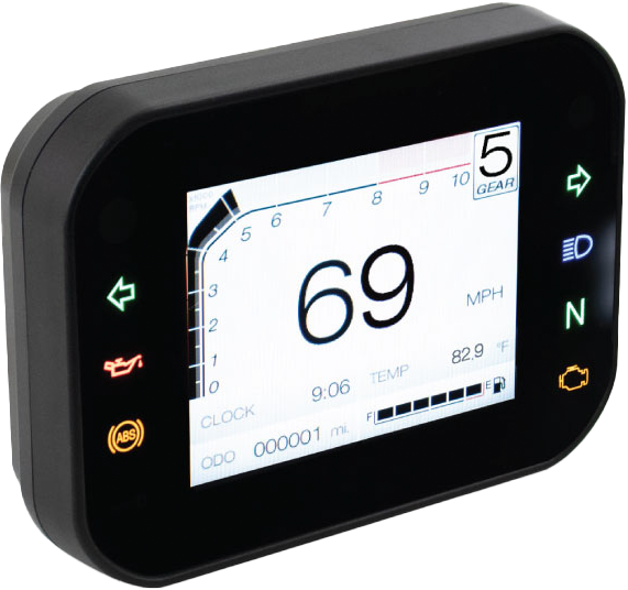 KOSO Rx 3s TFT Multifunction Meter with Vehicle Compatibility for Motorcycles and ATVs