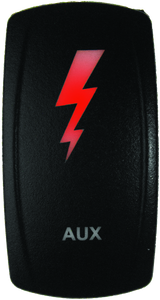 DragonFire Racing Lighted Switch Aux On/Off with Red LED - Part #522629
