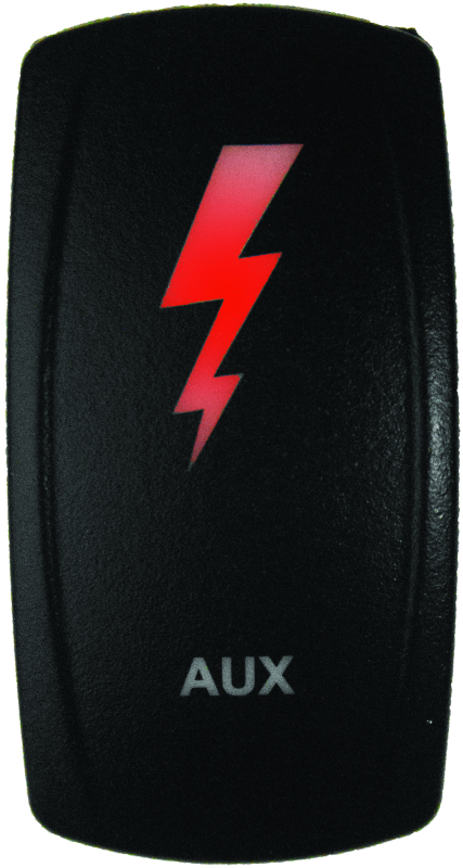DragonFire Racing Lighted Switch Aux On/Off with Red LED - Part #522629