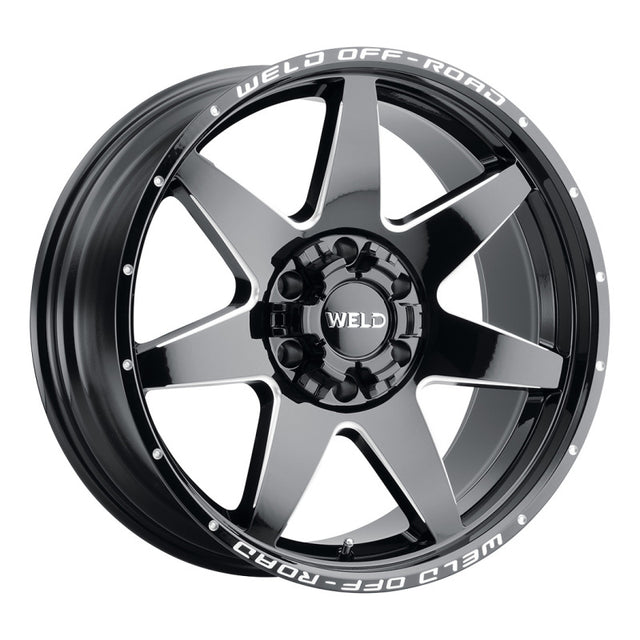 Weld Off-Road W109 20x10 Retaliate Wheel with 5x139.7 and 5x150 Bolt Pattern, Gloss Black Finish