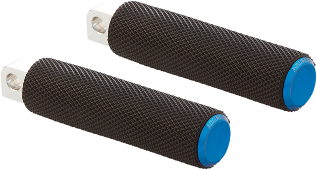ARLEN NESS Passenger Knurled Foot Pegs - Blue - FL/FX '18-'25 07-951