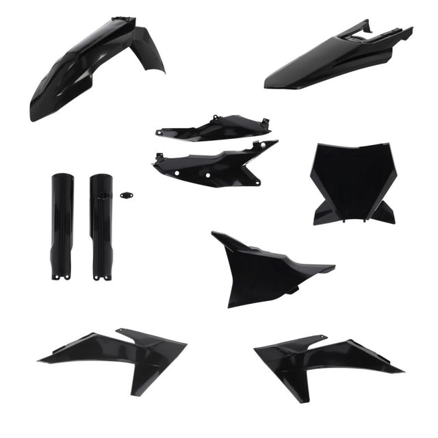 Acerbis 23-24 KTM 125-450 SX/SX-F/XC/XC-F Plastic Kit - Black for Off-Road Motorcycles
