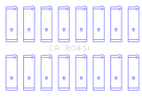 King Engine Bearings Ford 260Ci 289Ci 302 5.0L Windsor (Size STDX) Connecting Rod Bearing Set