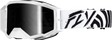 Fly Racing Zone Elite Goggle Black/White with Black Mirror/Smoke Lens – ATV/UTV/Off-Road Vehicle Fitment