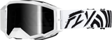 Fly Racing Zone Elite Goggle Black/White with Black Mirror/Smoke Lens – ATV/UTV/Off-Road Vehicle Fitment