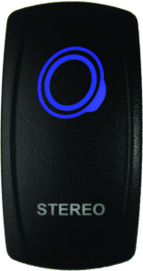 DragonFire Racing Lighted Stereo On/Off Switch with Blue Illumination – Part Number 522622