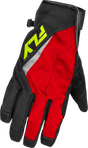 Fly Racing Title Long Gloves Red/Black/Hi Vis XS - Weatherproof Motorcycle Gloves with 3M Thinsulate for Cruiser, Touring, and Adventure Bikes