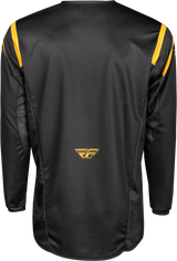 Fly Racing Kinetic Center Jersey Black/Gold XL - Motocross and Off-Road Riding Shirt for ATV, Dirt Bike, and Off-Road Vehicles