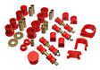 Energy Suspension 4.18117R Hyper-Flex Master Bushing Set for 1997-2001 Ford Escort & ZX2, Red