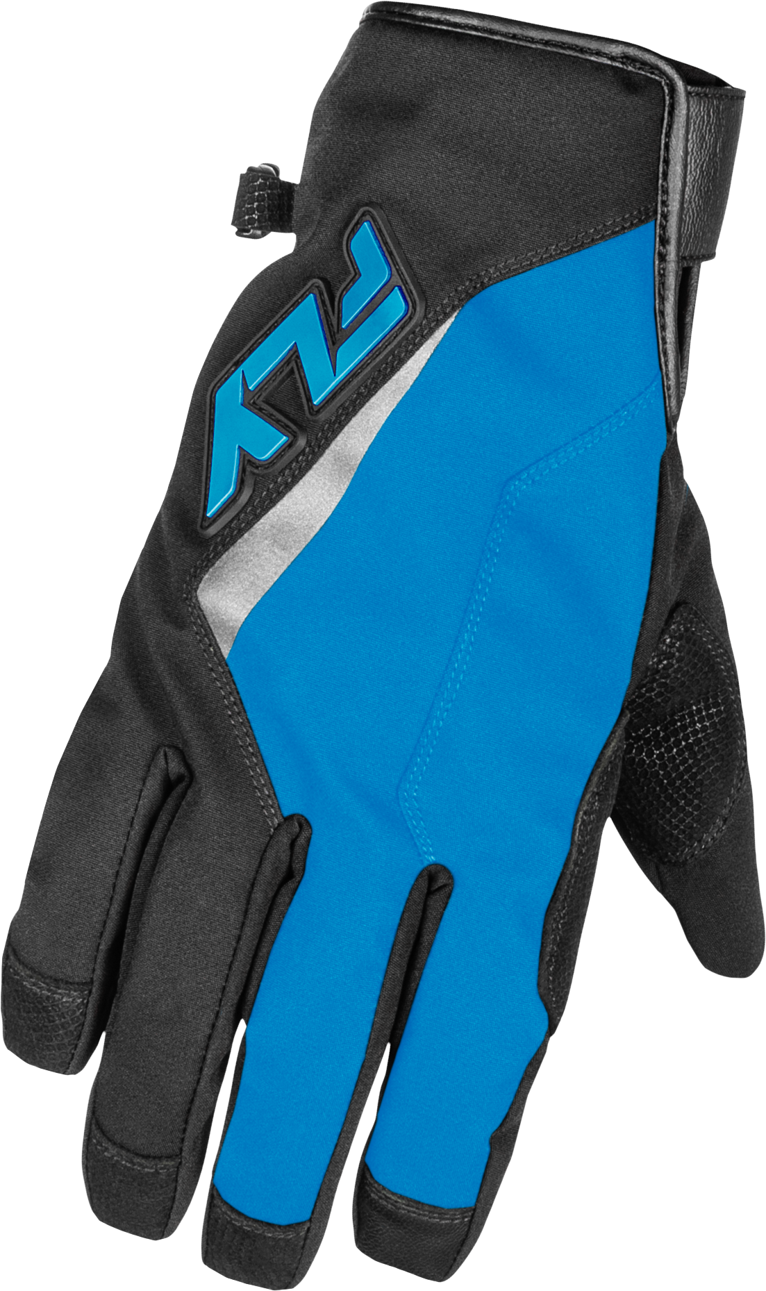 Fly Racing Title Long Gloves Blue/Black/Light Blue - Weatherproof Heated Motorcycle Gloves for Honda CRF250R, Yamaha YZ250F, Kawasaki KX250F, and more