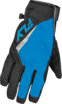 Fly Racing Title Long Gloves Blue/Black/Light Blue Medium - Weatherproof Motorcycle Gloves with 3M Thinsulate Insulation for Motorcycles and ATVs