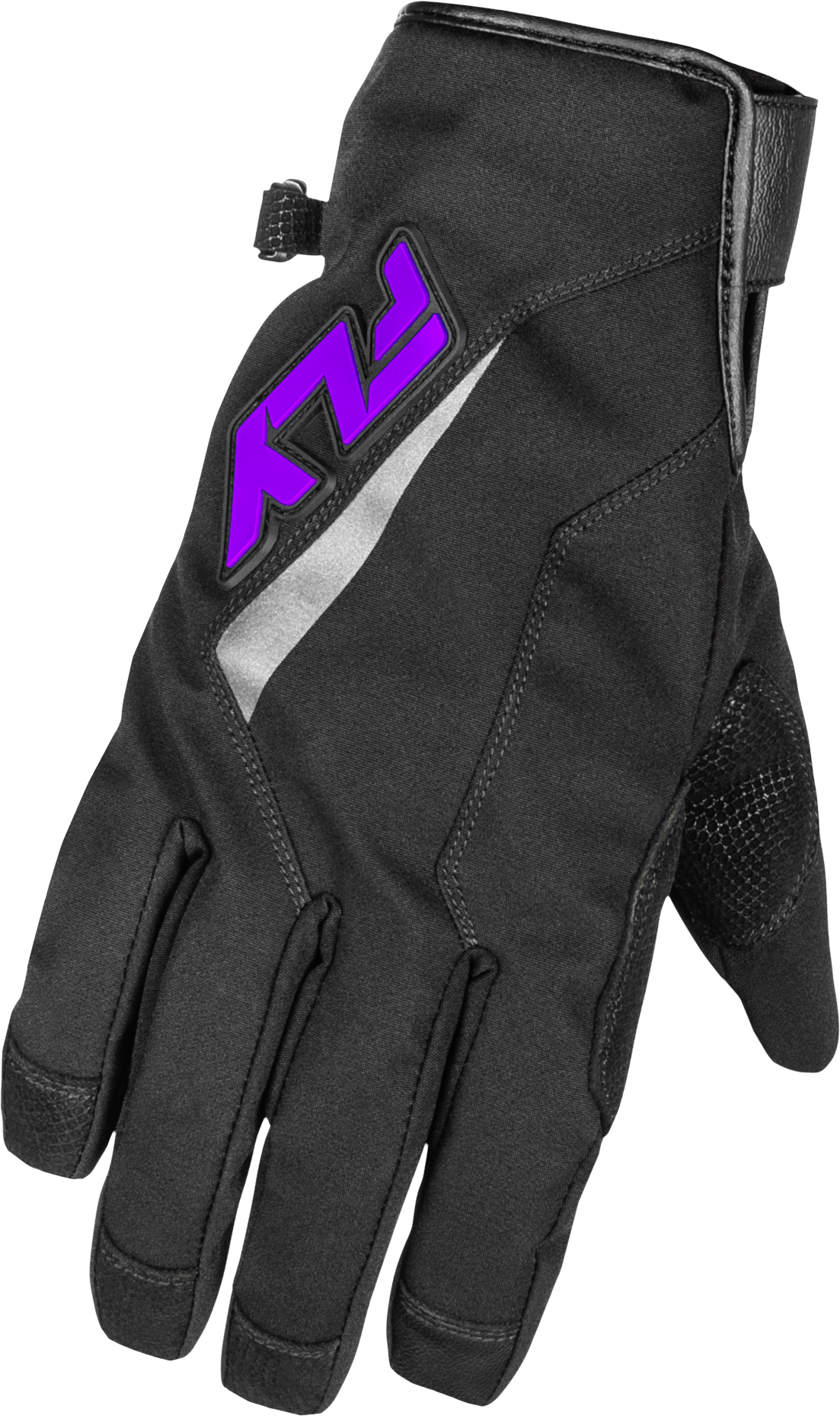 Fly Racing Title Long Gloves Black/Purple XS with Weatherproof Technology and Heated Features