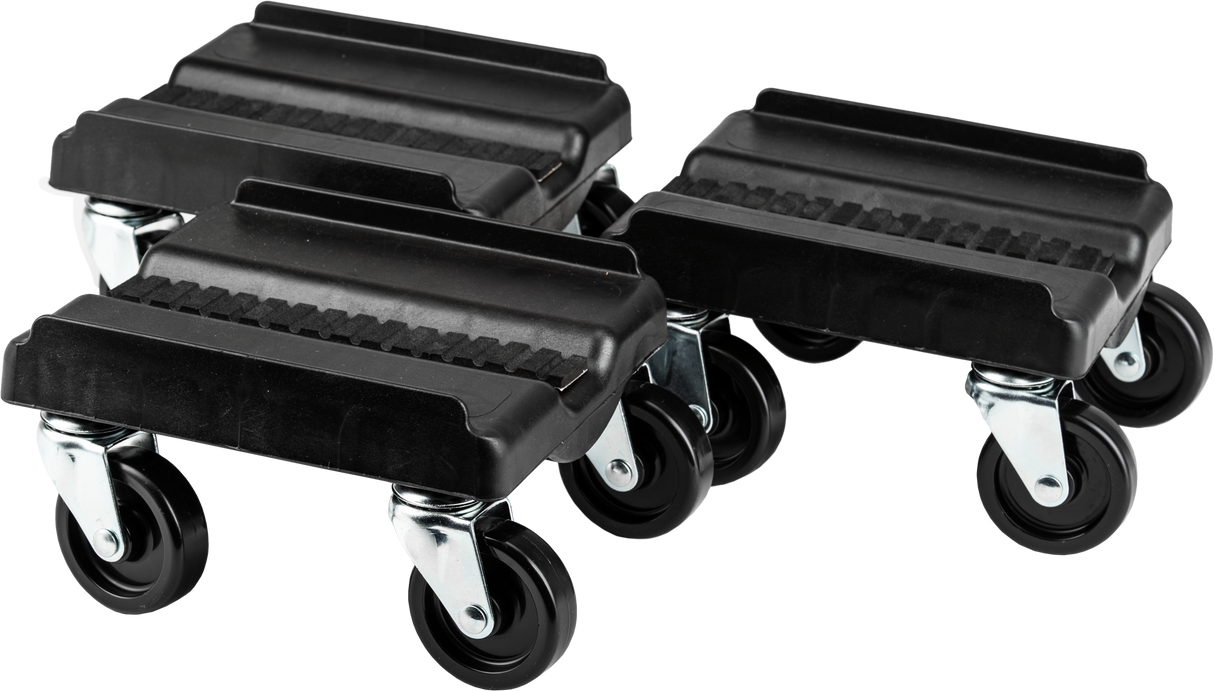 Open Trail Plow Dolly 3 Piece Set for ATV and UTV - Heavy Duty Casters and Lightweight Plastic Construction