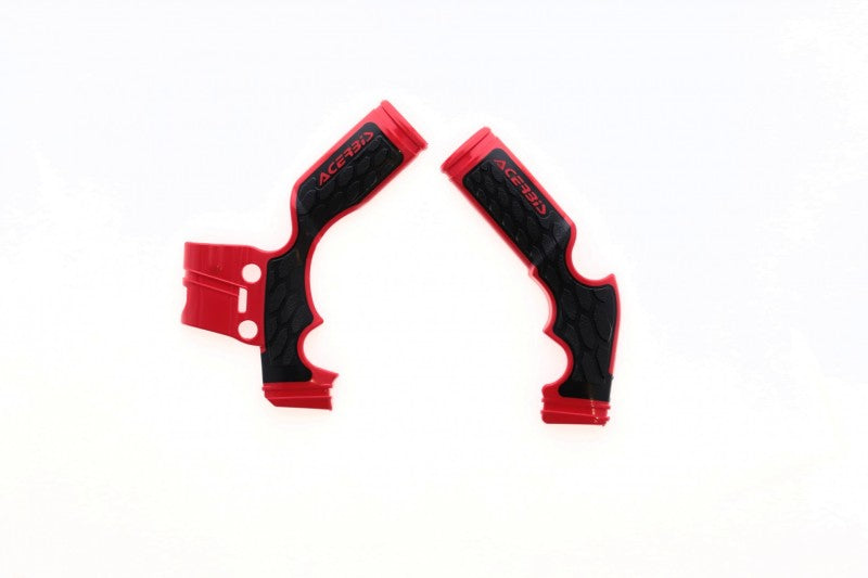 Acerbis X-Grip Frame Guards for KTM SX65, Husqvarna TC65, GasGas MC65 (2014-2023) – Red/Black