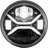 KOSO 7-Inch Zenith LED Headlight with H4 Plug for Harley Davidson FLHR Road King & Dyna Switchback