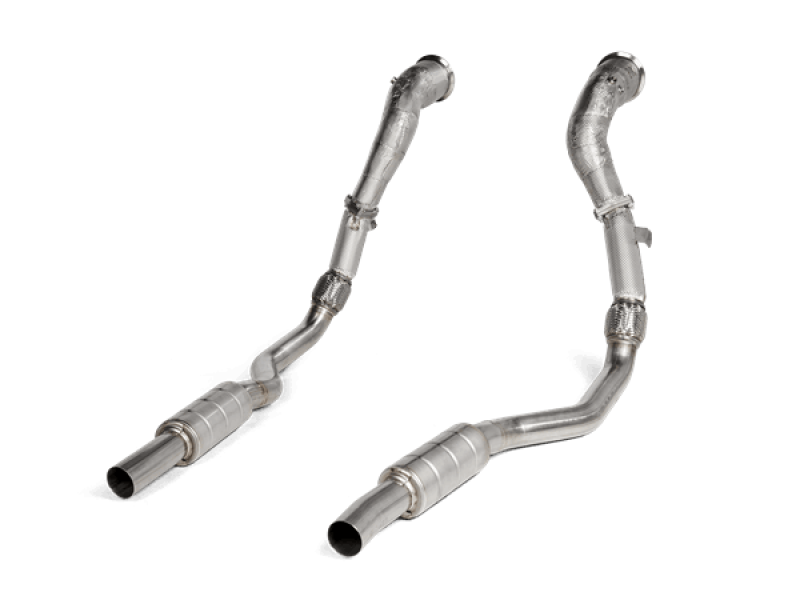 Akrapovic DownPipe with Link Pipe Set for 2020 Audi RS6 Avant (C8) – Stainless Steel, Part Number DP/L-AU/SS/1