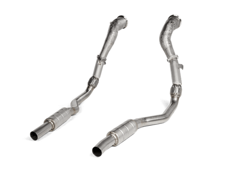 Akrapovic DownPipe with Link Pipe Set for 2020 Audi RS6 Avant (C8) – Stainless Steel, Part Number DP/L-AU/SS/1