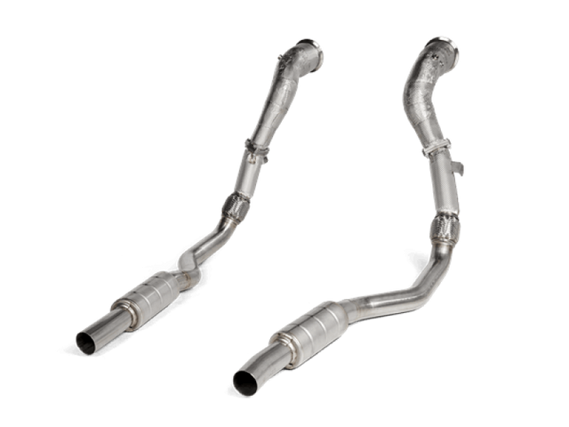 Akrapovic DownPipe with Link Pipe Set for 2020 Audi RS6 Avant (C8) – Stainless Steel, Part Number DP/L-AU/SS/1