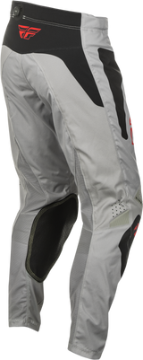 Fly Racing Kinetic Sym Offroad Pants for ATV and Dirt Bike, Size US 34, Light Grey/Red/Black