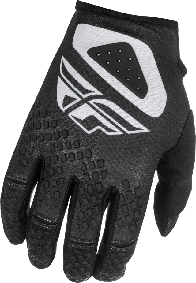 Fly Racing Kinetic Sym Gloves Black/White for Motorcycle Riding - Size 3X, Fits Honda, Yamaha, Kawasaki, Suzuki, and More