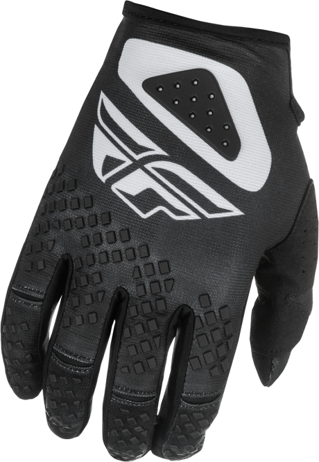 Fly Racing Youth Kinetic Sym Offroad MX Gloves Black/White Large - Lightweight Protective MX Gloves for Youth Riders