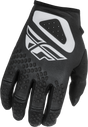 Fly Racing Youth Kinetic Sym Offroad MX Gloves Black/White Large - Lightweight Protective MX Gloves for Youth Riders